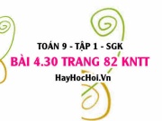 Bài 4.30 Toán 9 tập 1 SGK Kết nối tri thức